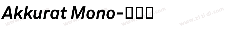 Akkurat Mono字体转换